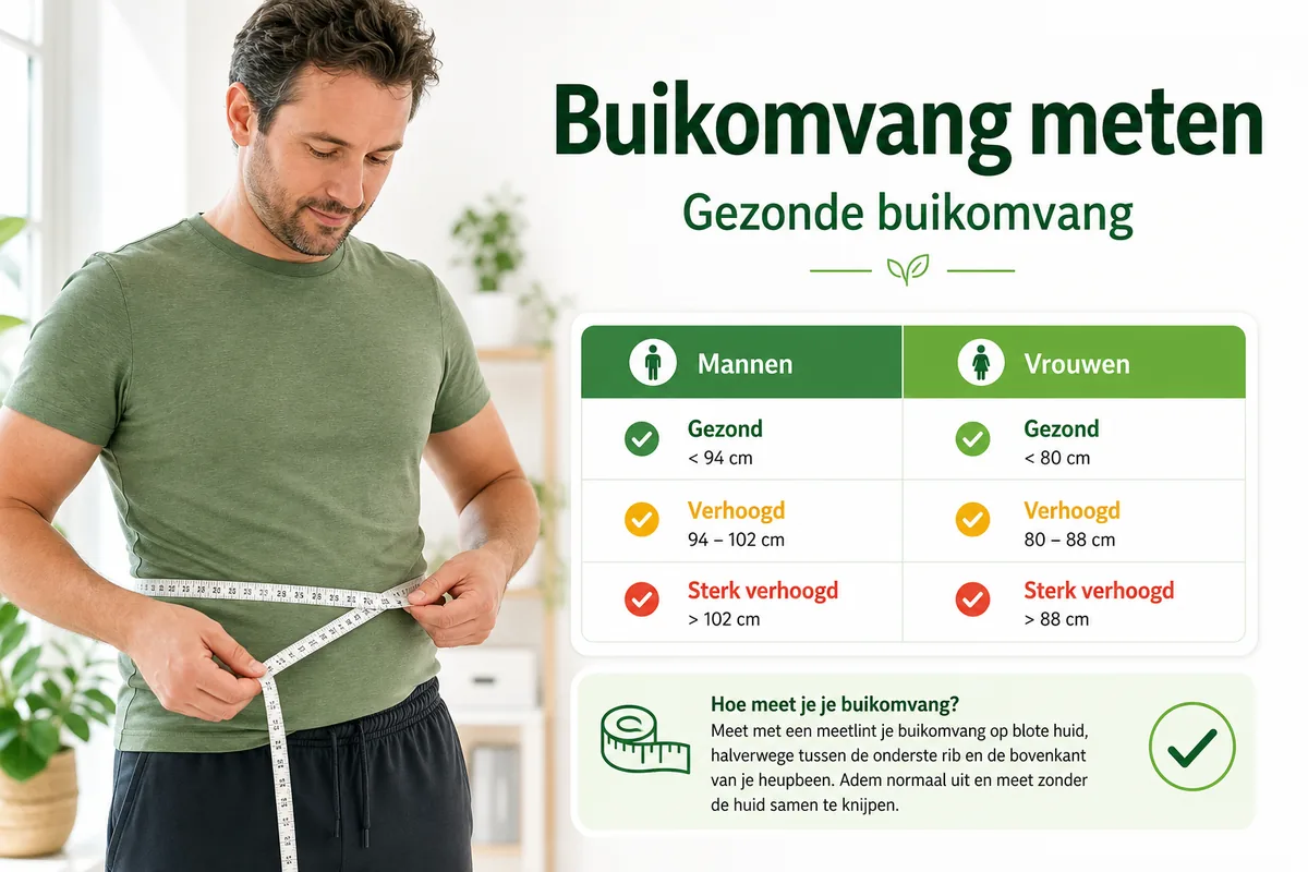 Buikomvang meten met gezonde buikomvang tabel voor mannen en vrouwen